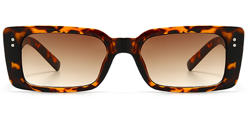 Rectangle Sunglasses tortoiseshell+gradient_amber