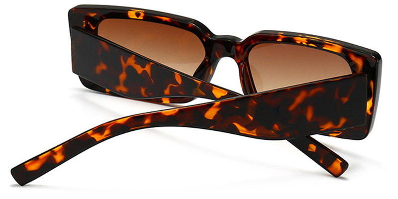 Rectangle Sunglasses tortoiseshell+gradient_amber