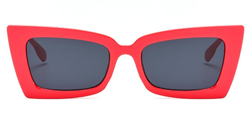 Rectangle Sunglasses red+dark_grey