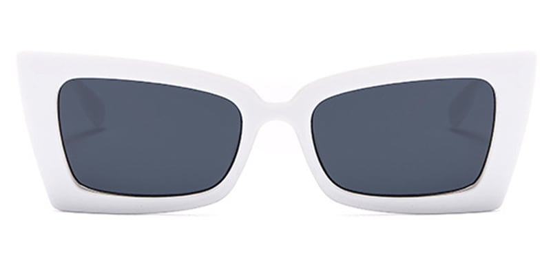 Rectangle Sunglasses white+dark_grey