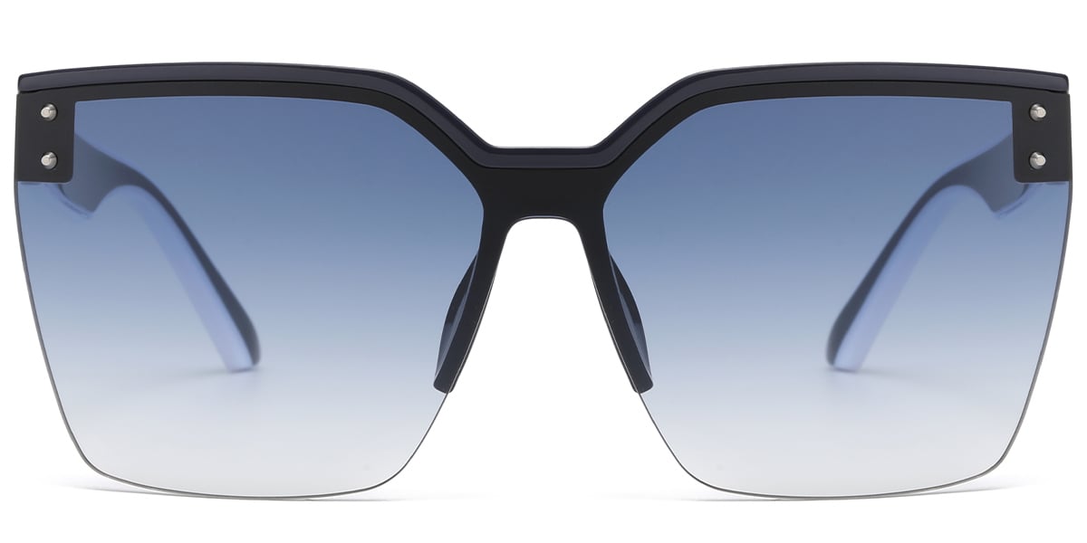 Square Geometric Sunglasses blue+gradient_blue