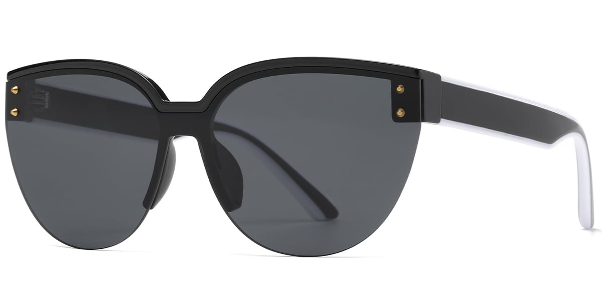 Cat Eye Sunglasses black+dark_grey