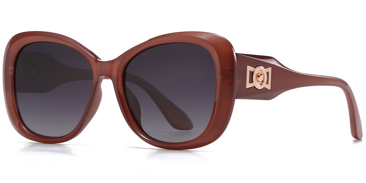 Square Sunglasses brown+gradient_grey