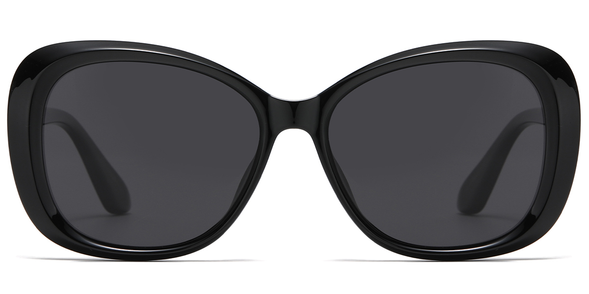 Square Sunglasses black+dark_grey_polarized