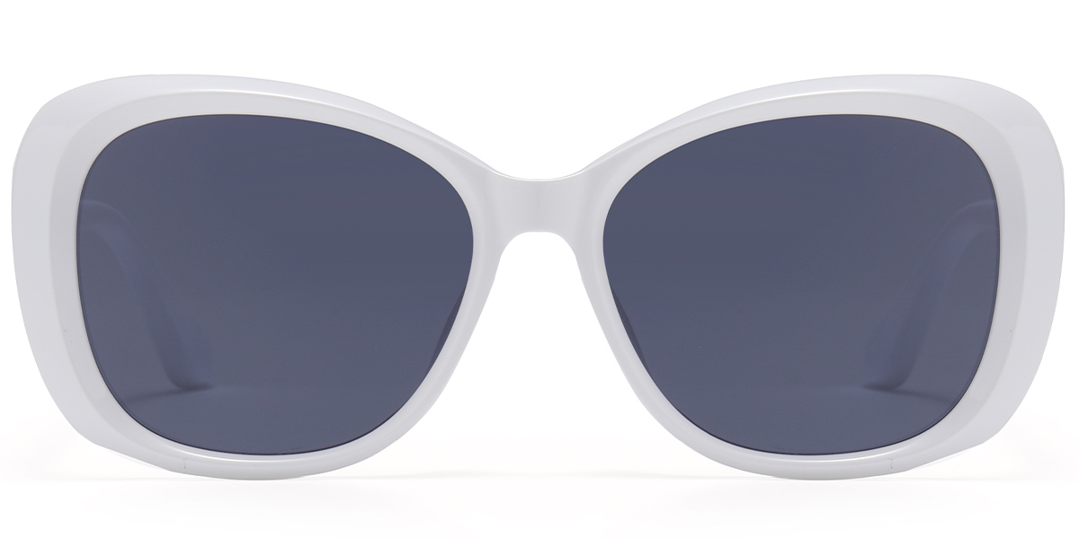 Square Sunglasses white+light_grey_polarized