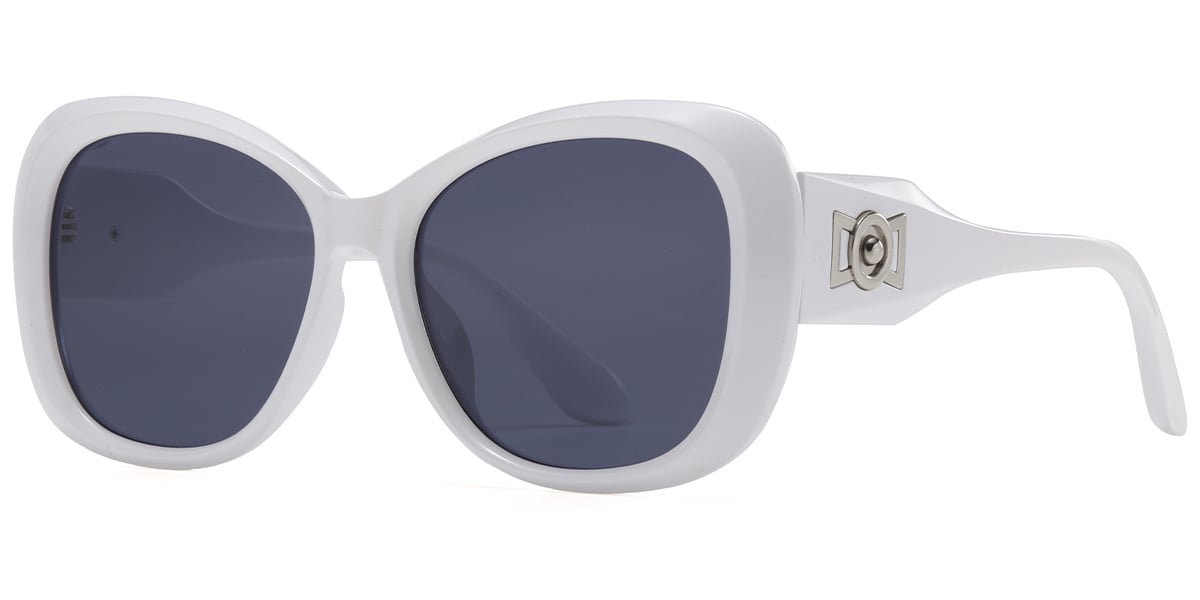 Square Sunglasses white+light_grey_polarized