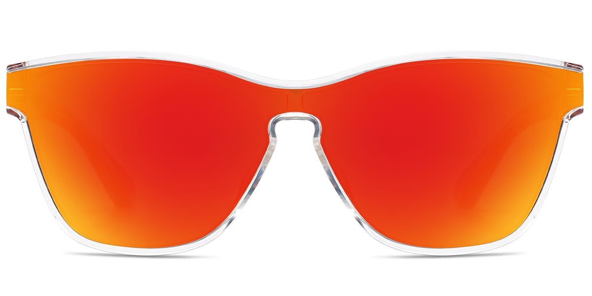 Square Sunglasses translucent+mirrored_orange_polarized