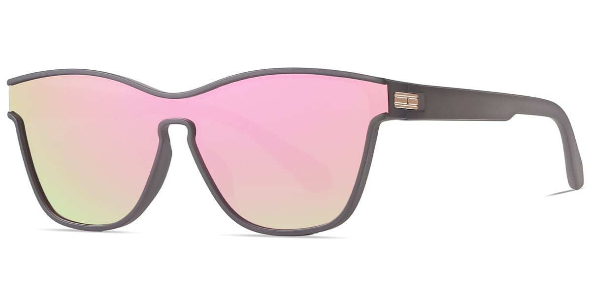 Square Sunglasses grey+mirrored_purple_polarized
