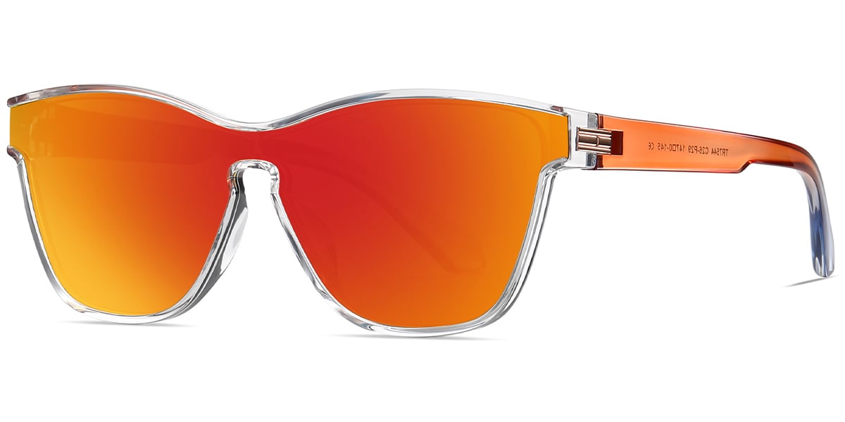 Square Sunglasses translucent+mirrored_orange_polarized