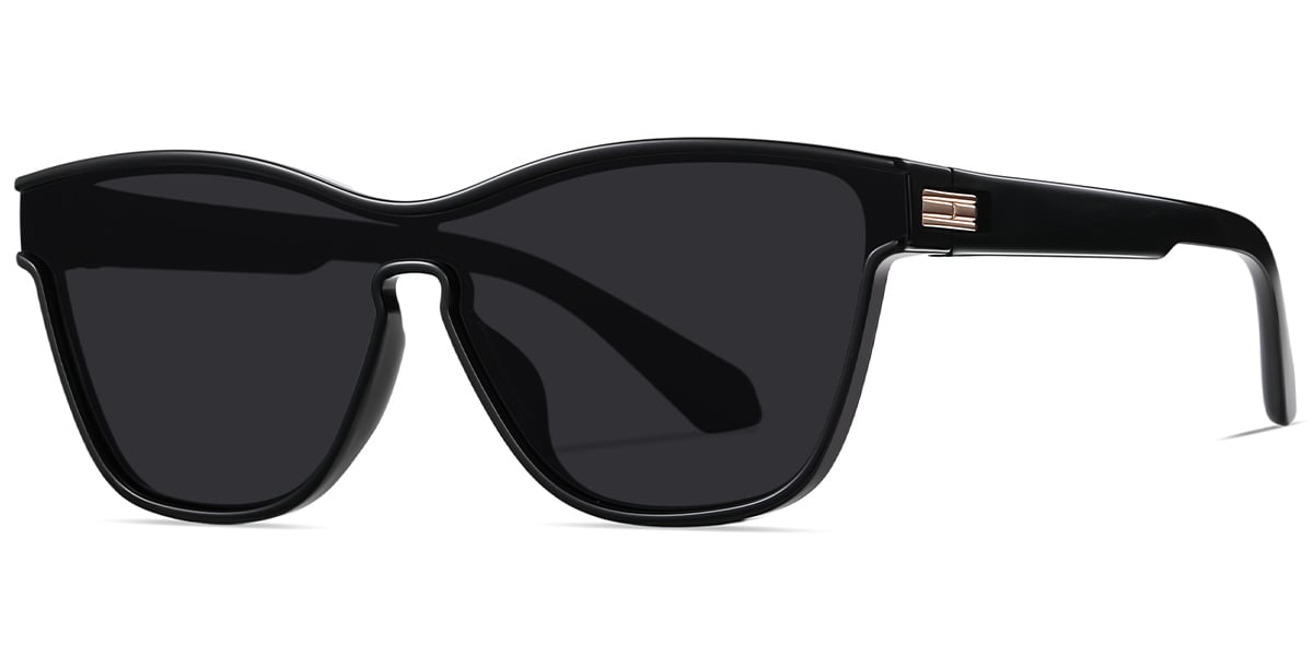 Square Sunglasses bright_black+dark_grey_polarized