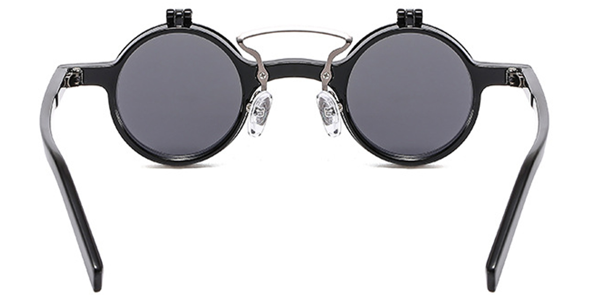 Round Sunglasses pattern-translucent+gradient_grey