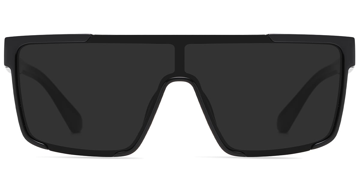 Square Sunglasses bright_black+dark_grey_polarized