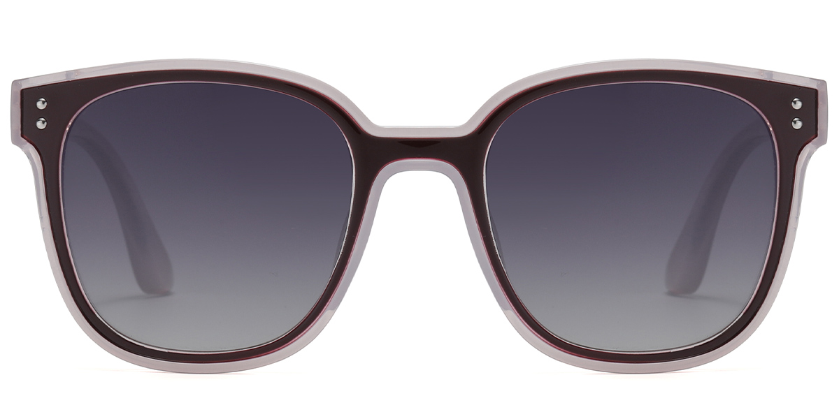Square Sunglasses pattern-brown+gradient_grey