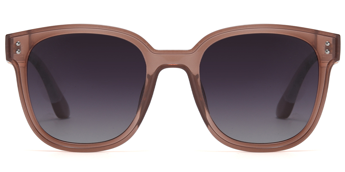 Square Sunglasses translucent-brown+gradient_grey