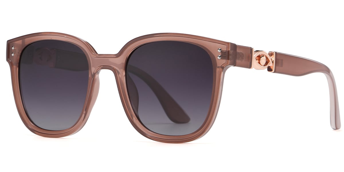 Square Sunglasses translucent-brown+gradient_grey