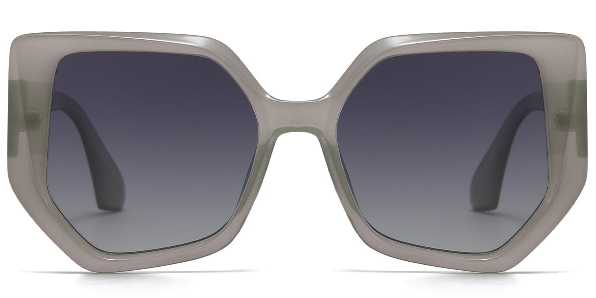 Geometric Sunglasses translucent-grey+gradient_grey