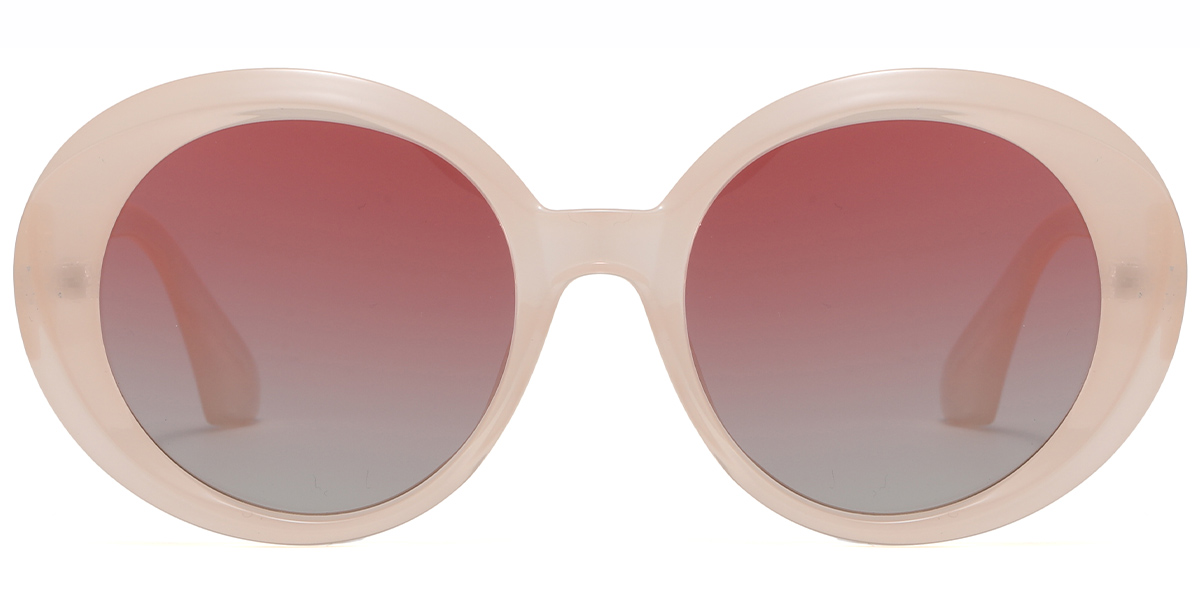 Oval Sunglasses translucent-pink+gradient_pink