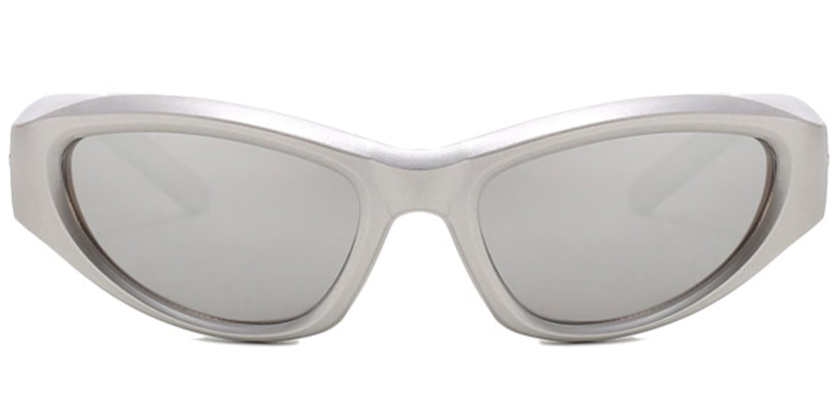 Rectangle Sunglasses silver+mirrored_silver