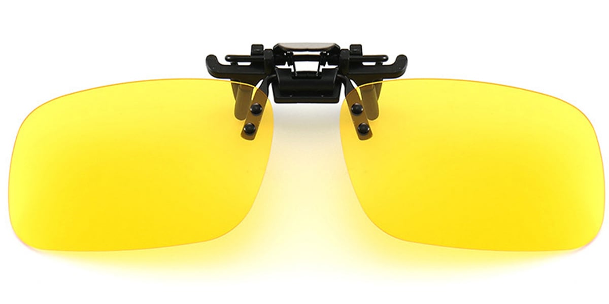 Rectangle Clip-ons black+yellow_polarized