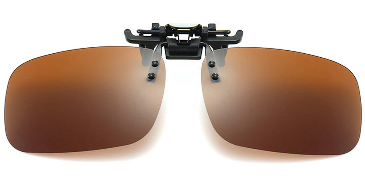 Rectangle Clip-ons black+amber_polarized