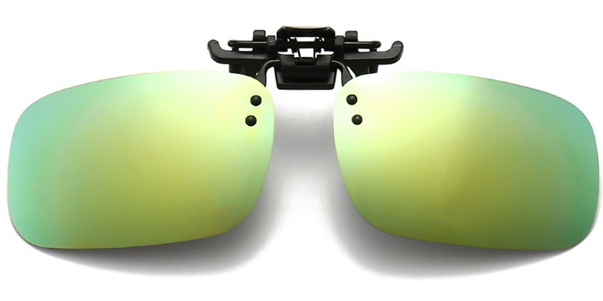 Rectangle Clip-ons black+mirrored_yellow_polarized