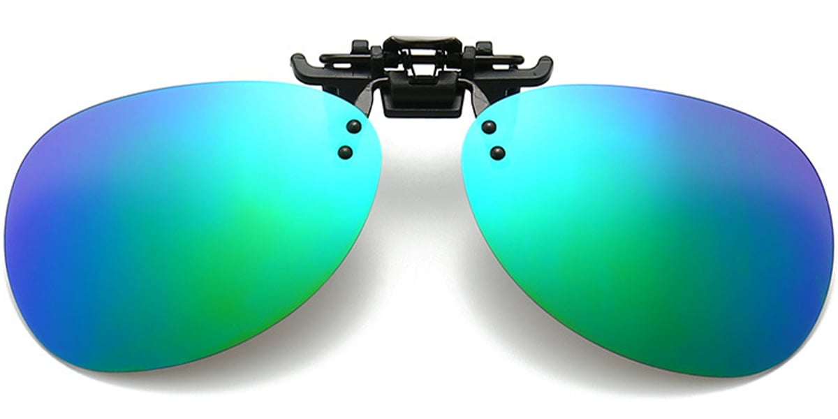 Geometric Sunglasses black+mirrored_green_polarized