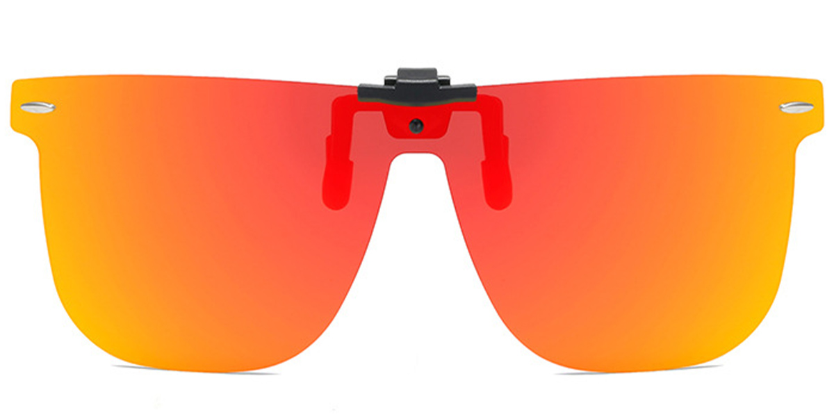 Square Sunglasses black+mirrored_red_polarized