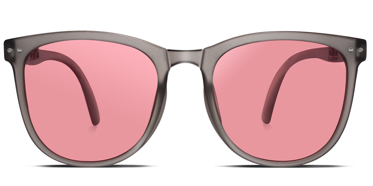 Square Sunglasses translucent-grey+rose_polarized