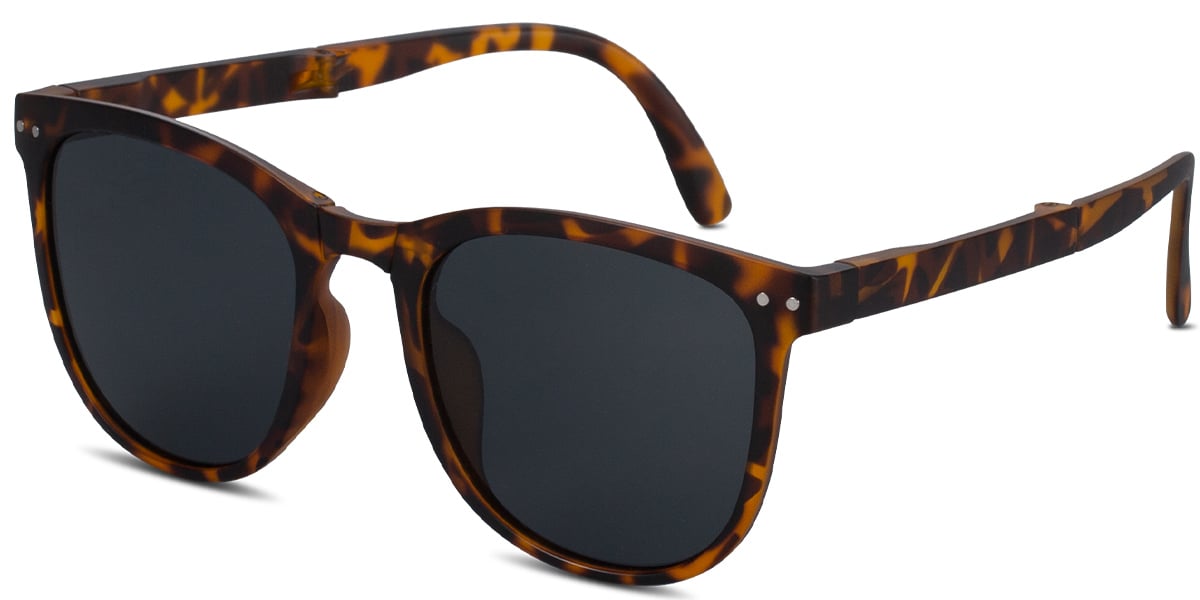 Square Sunglasses tortoiseshell+dark_grey_polarized