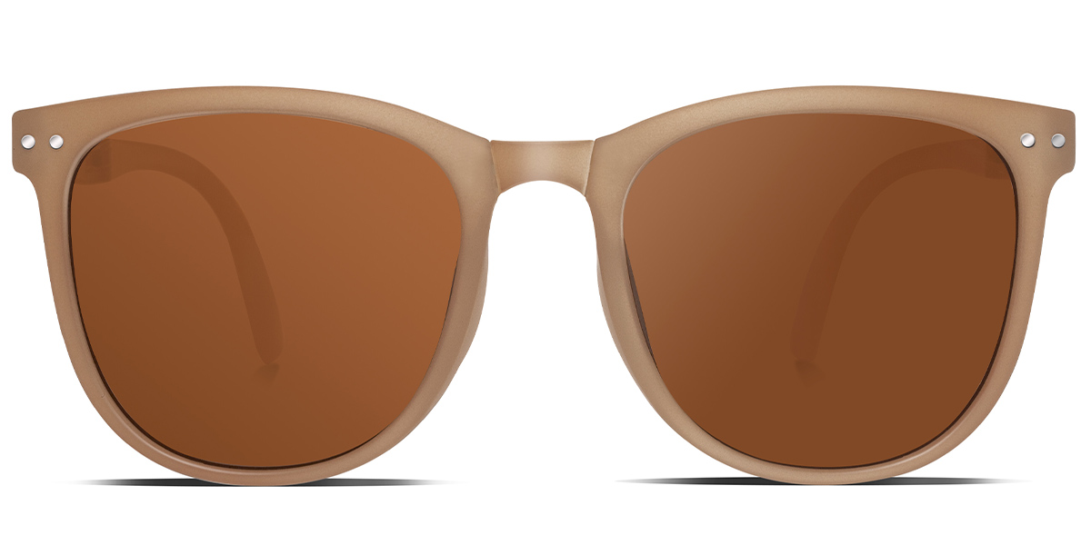 Square Sunglasses light_brown+amber_polarized