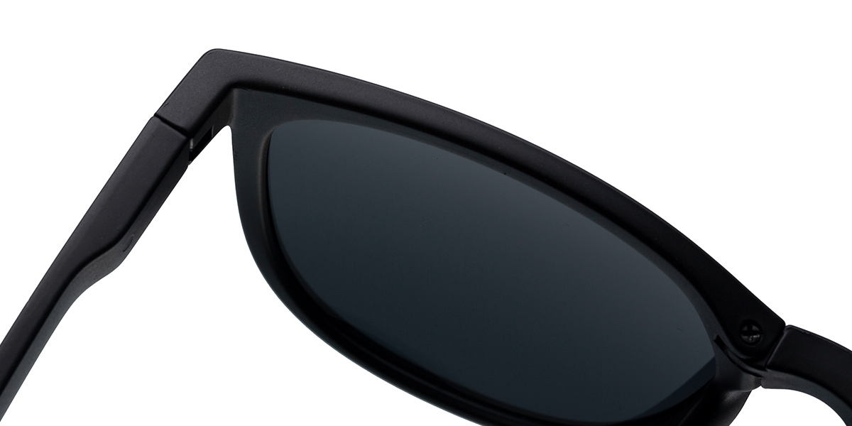 Square Sunglasses matte-black+dark_grey_polarized