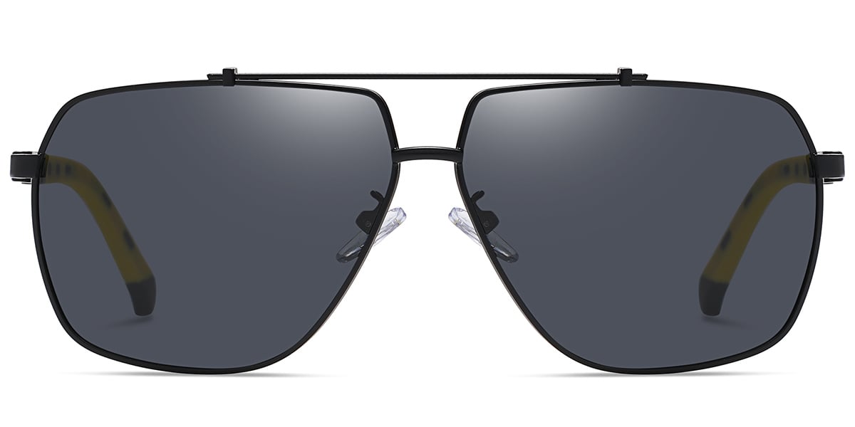 Aviator Sunglasses gun_metal+amber_polarized