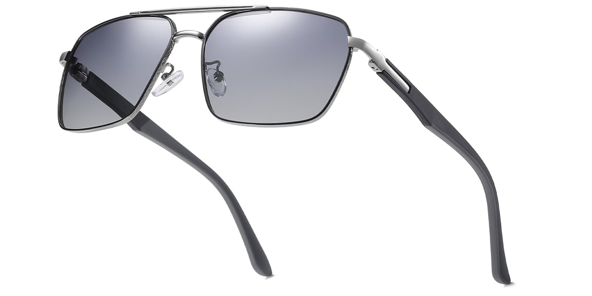 Aviator Sunglasses gun_metal+gradient_grey_polarized