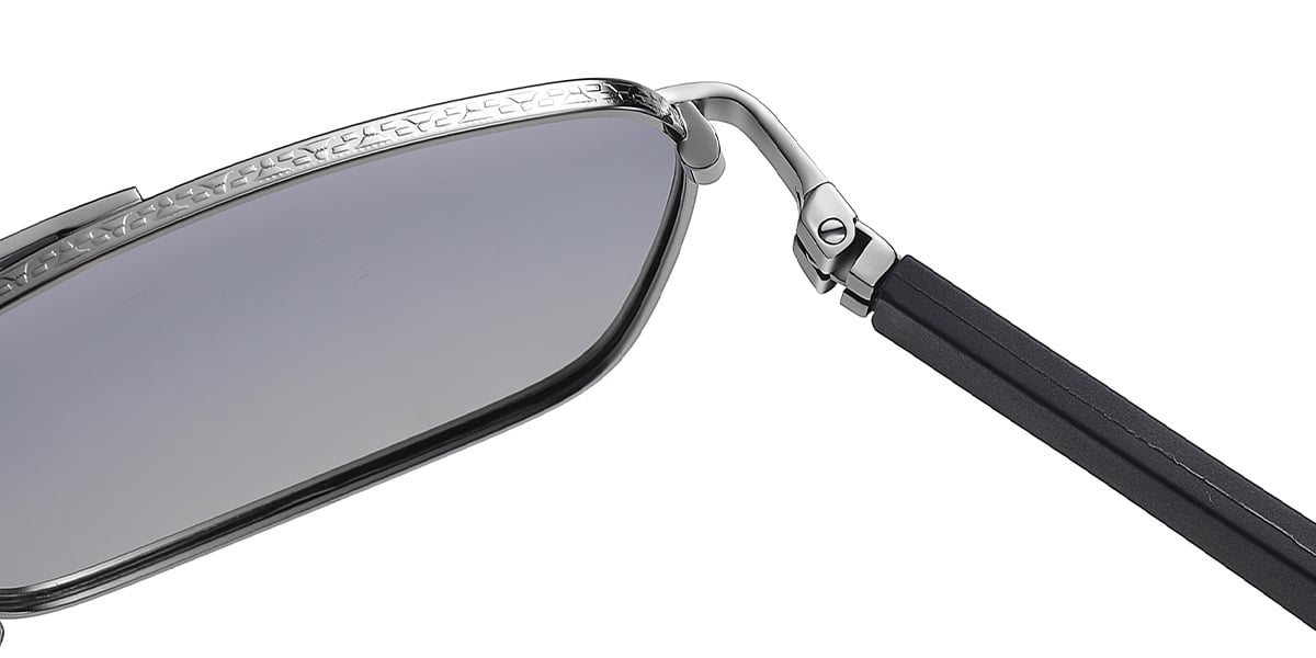 Aviator Sunglasses gun_metal+gradient_grey_polarized