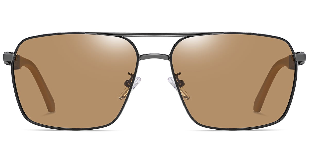 Aviator Sunglasses black+gradient_pink_polarized