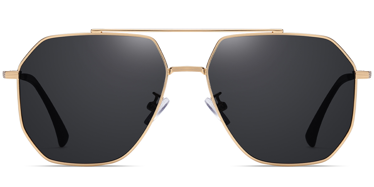 Aviator Sunglasses gold+dark_grey_polarized
