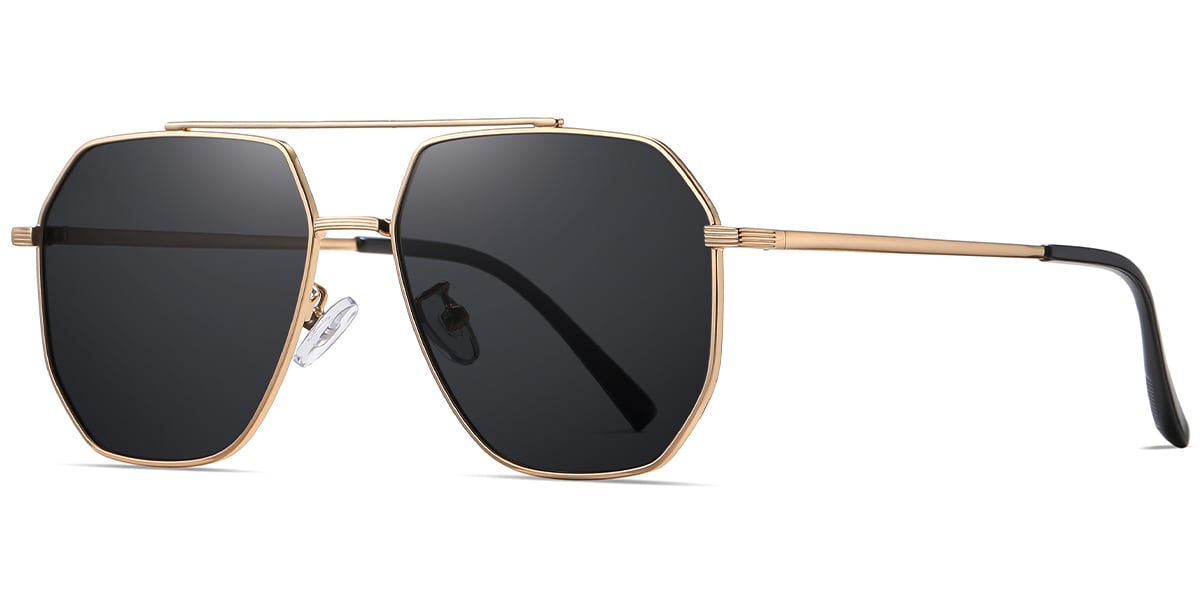 Aviator Sunglasses gold+dark_grey_polarized
