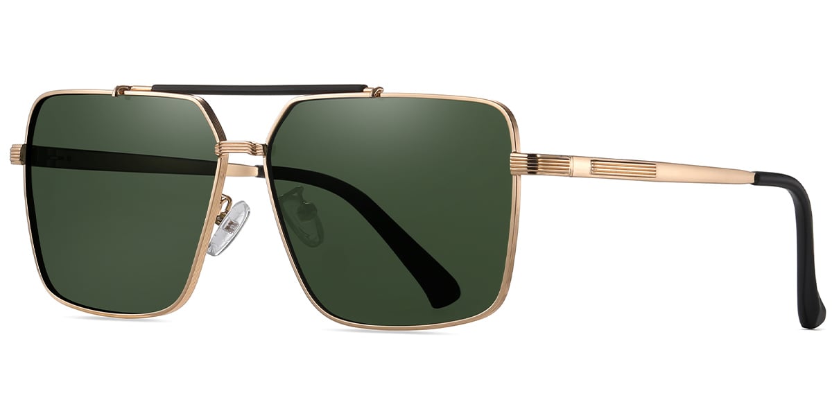Aviator Sunglasses gold+dark_green_polarized
