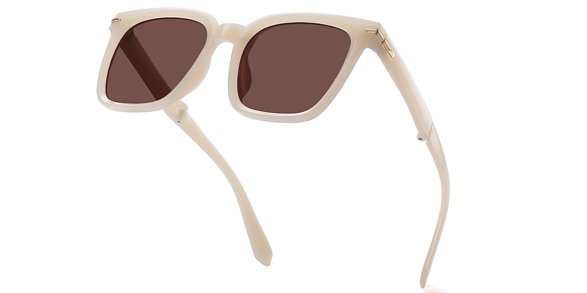 Square Sunglasses beige+amber_polarized