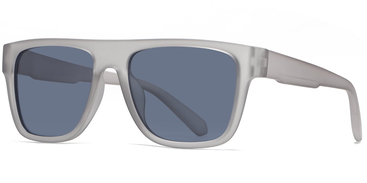 Square Sunglasses translucent-grey+blue_polarized
