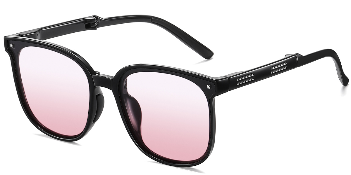 Square Sunglasses black+rose_polarized