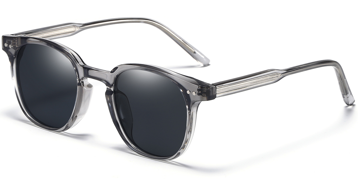 Square Sunglasses translucent-grey+dark_grey_polarized