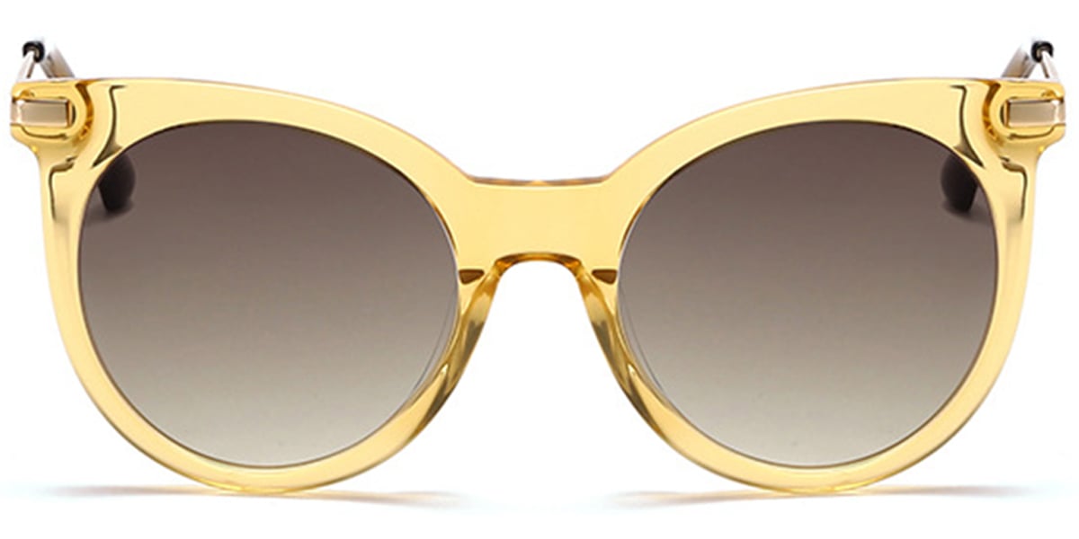 Acetate Square Sunglasses translucent-yellow+gradient_amber
