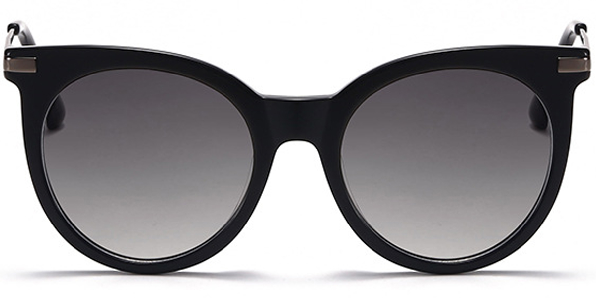 Acetate Square Sunglasses black+gradient_grey