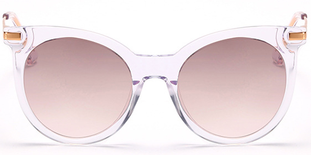 Acetate Round Sunglasses translucent+gradient_purple