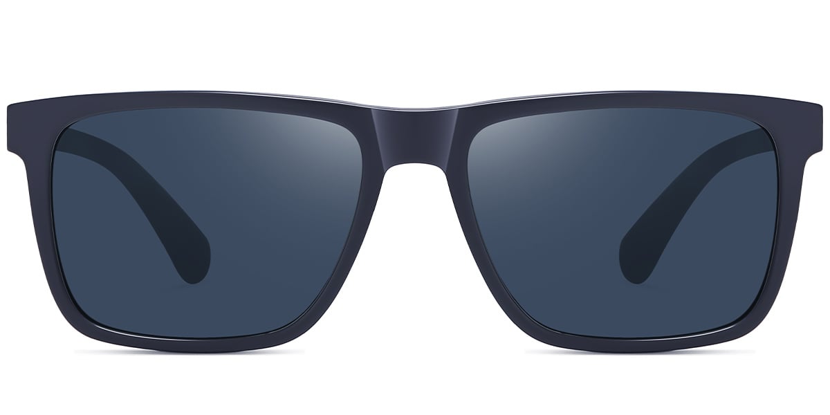 Acetate Square Sunglasses dark_blue+blue-grey_polarized