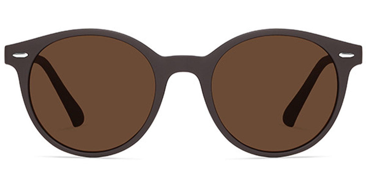Round Sunglasses brown+amber_polarized