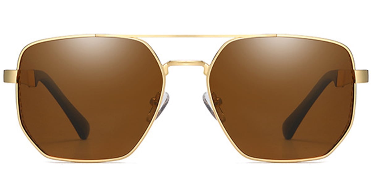 Aviator Sunglasses gold+amber_polarized