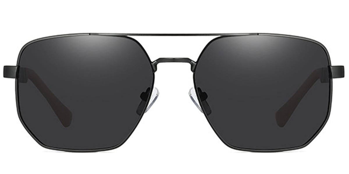 Aviator Sunglasses black+dark_grey_polarized