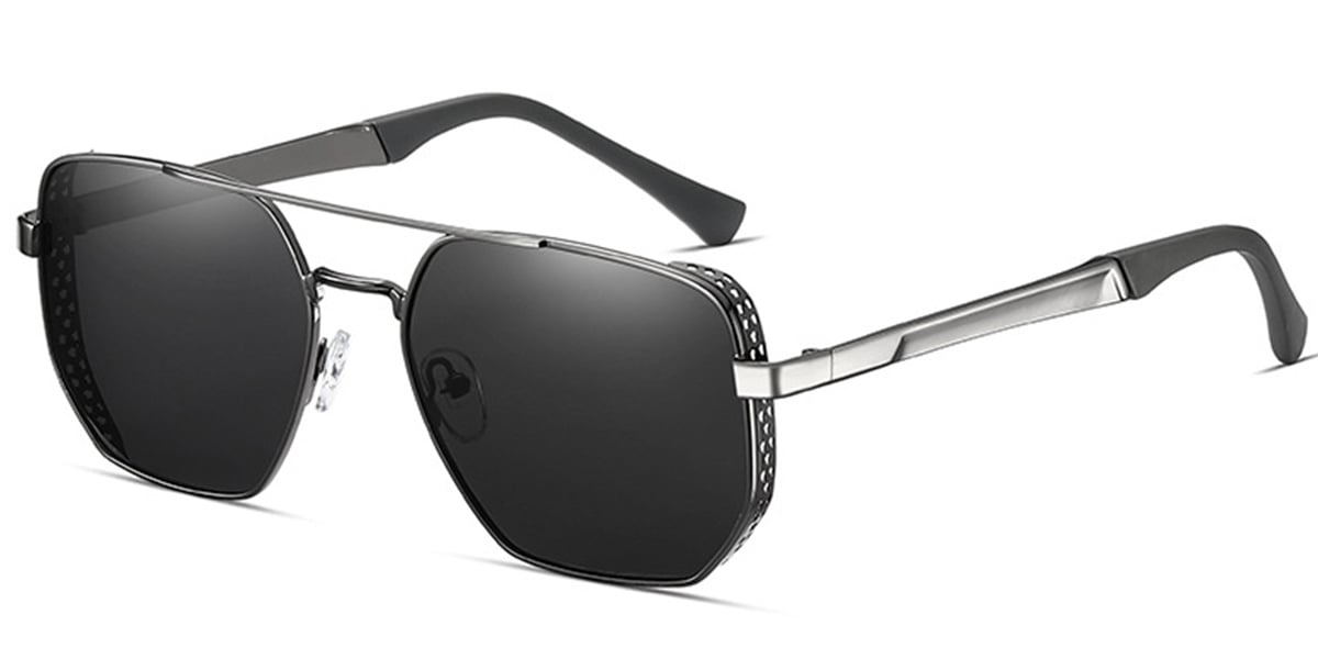 Aviator Sunglasses gun_metal+dark_grey_polarized